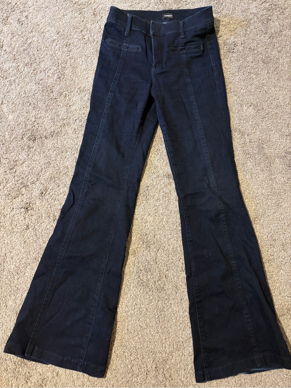 Express 70s Flare Jean in Dark Blue